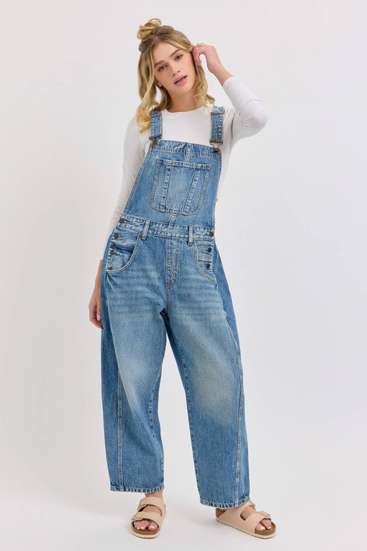 Mid Waisted Barrel Overall