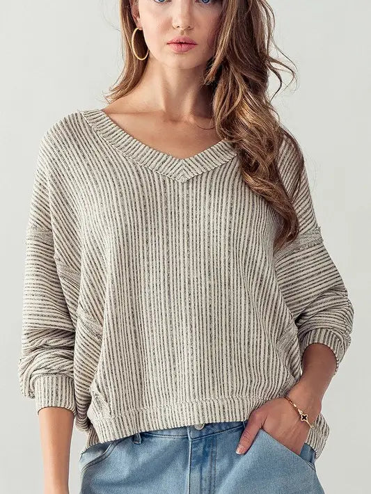 Oversized Stripe Top