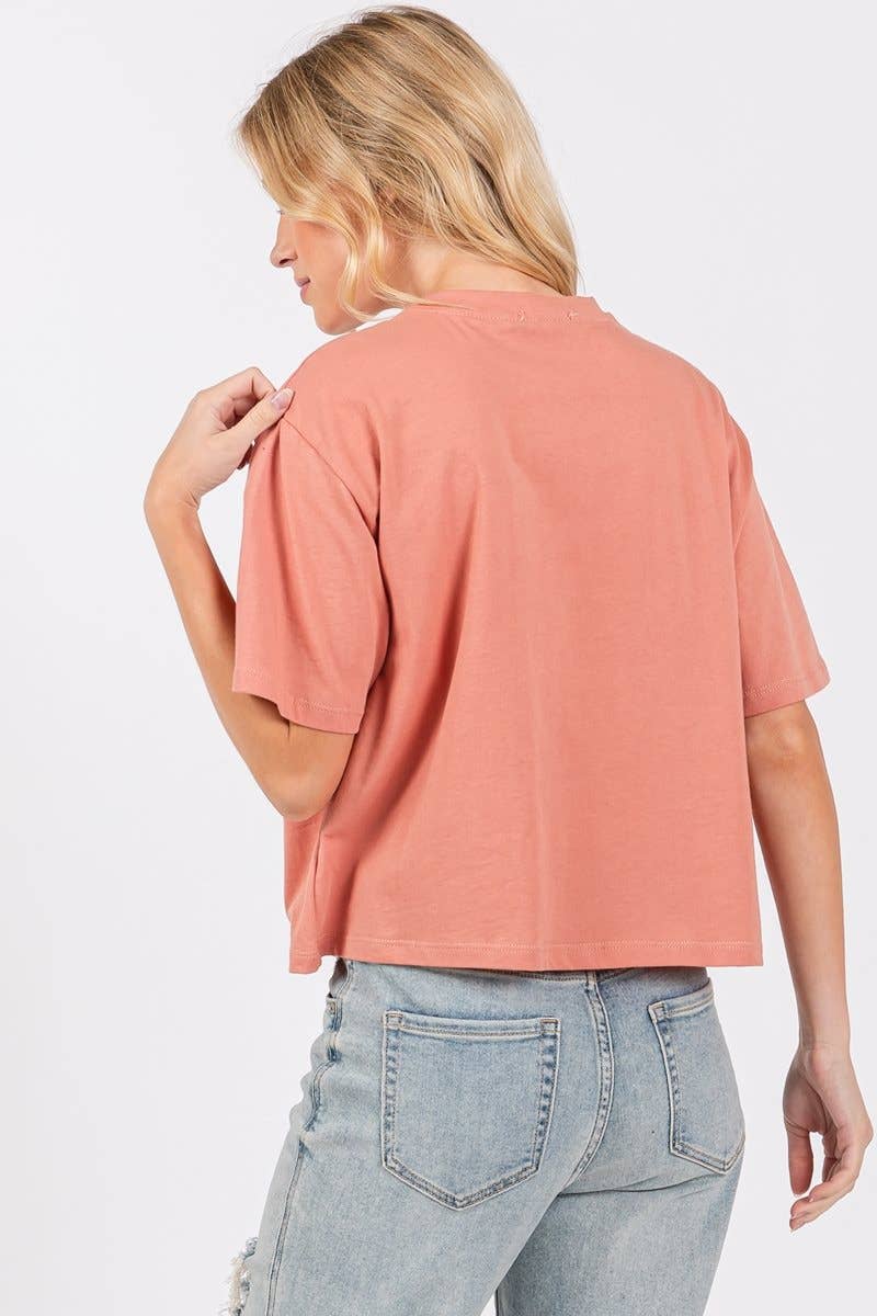 Hold Your Horses Graphic Crop Tee