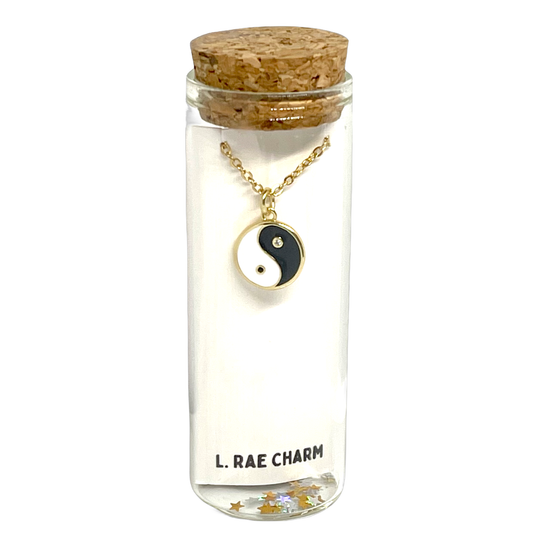 Ying Yang Gold Charm Necklace