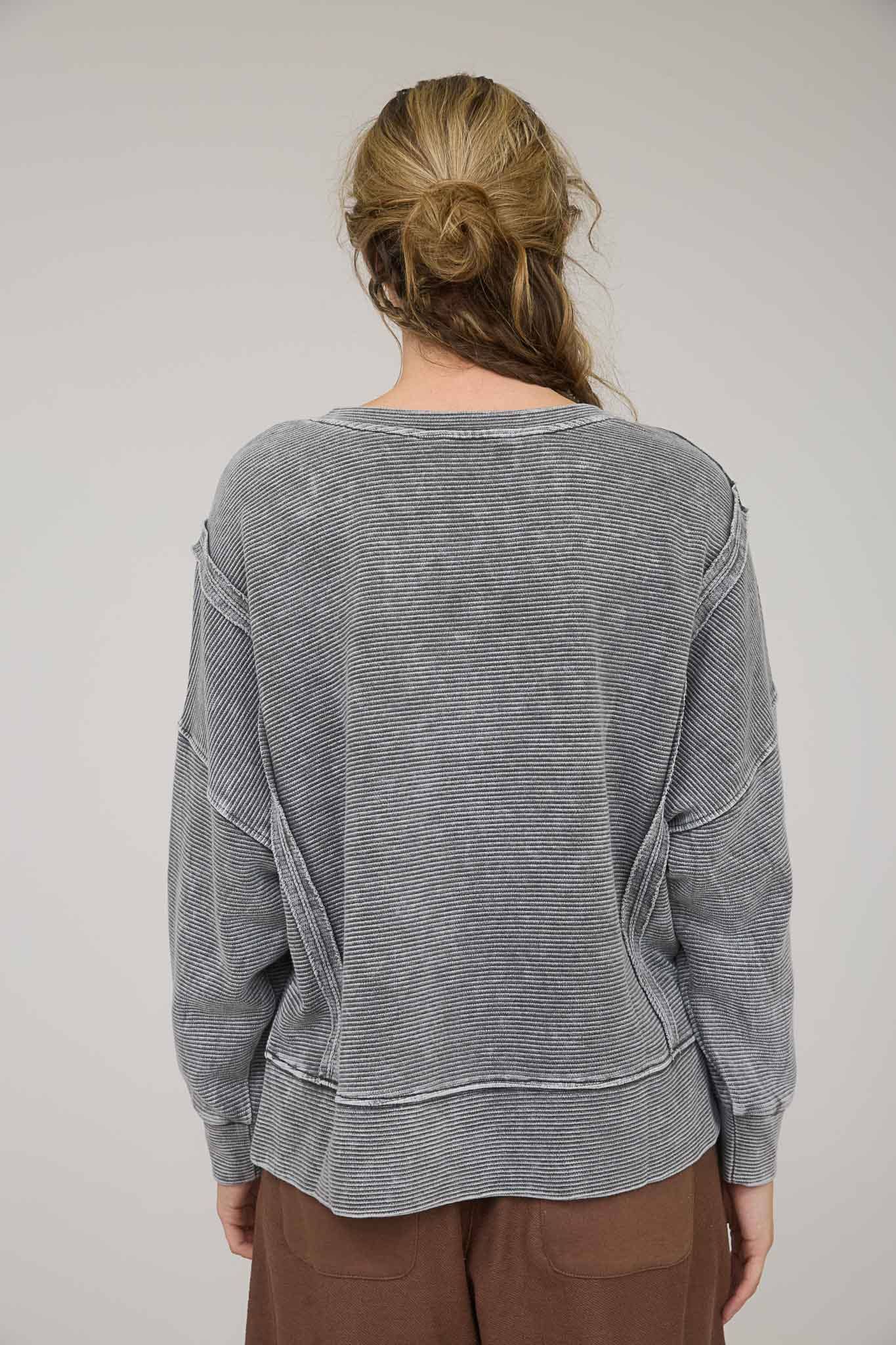 Washed Side Seam Knit Top
