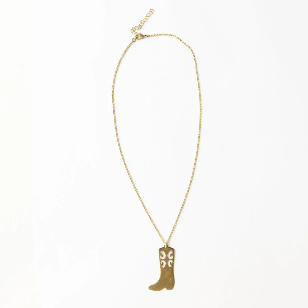 Lacey Boot Pendant Necklace