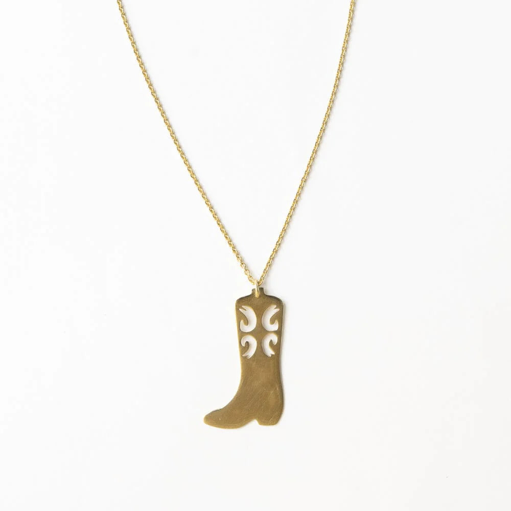 Lacey Boot Pendant Necklace