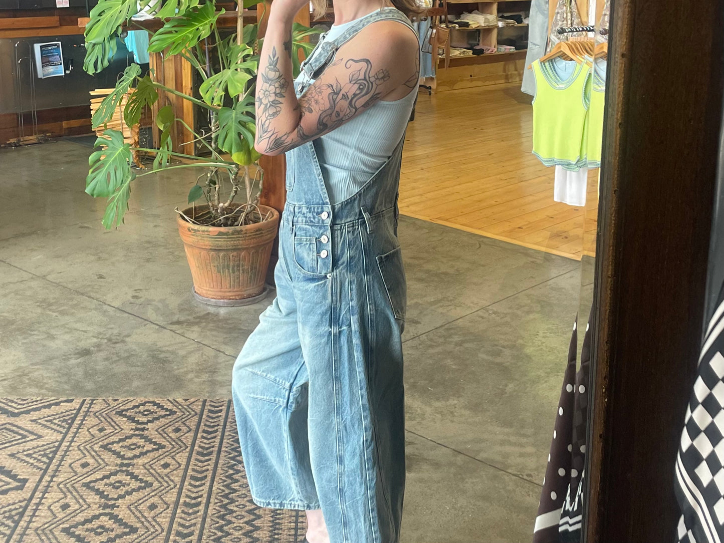 Mineral Wash Barrel Overalls