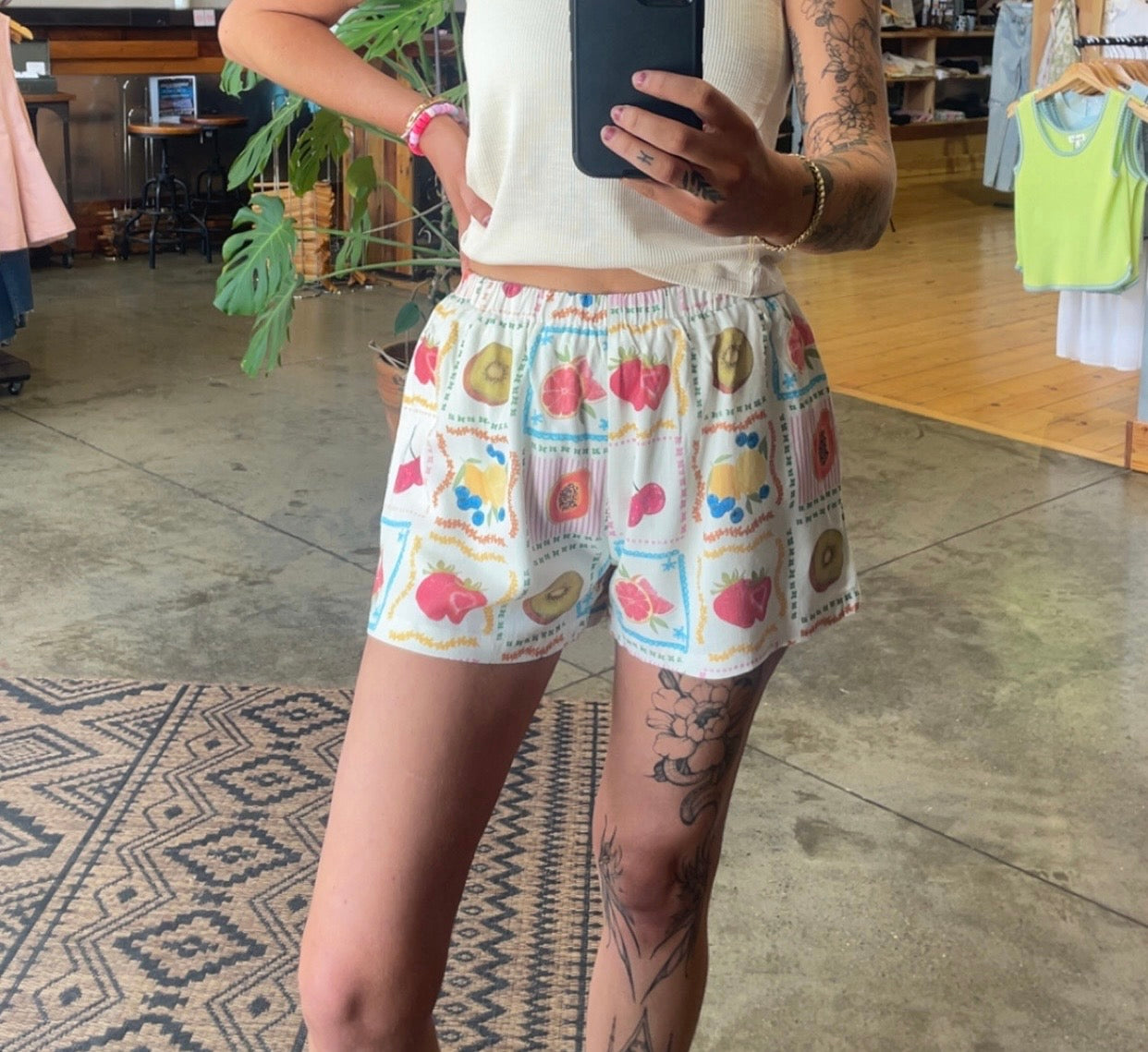 Fruit Printed Shorts