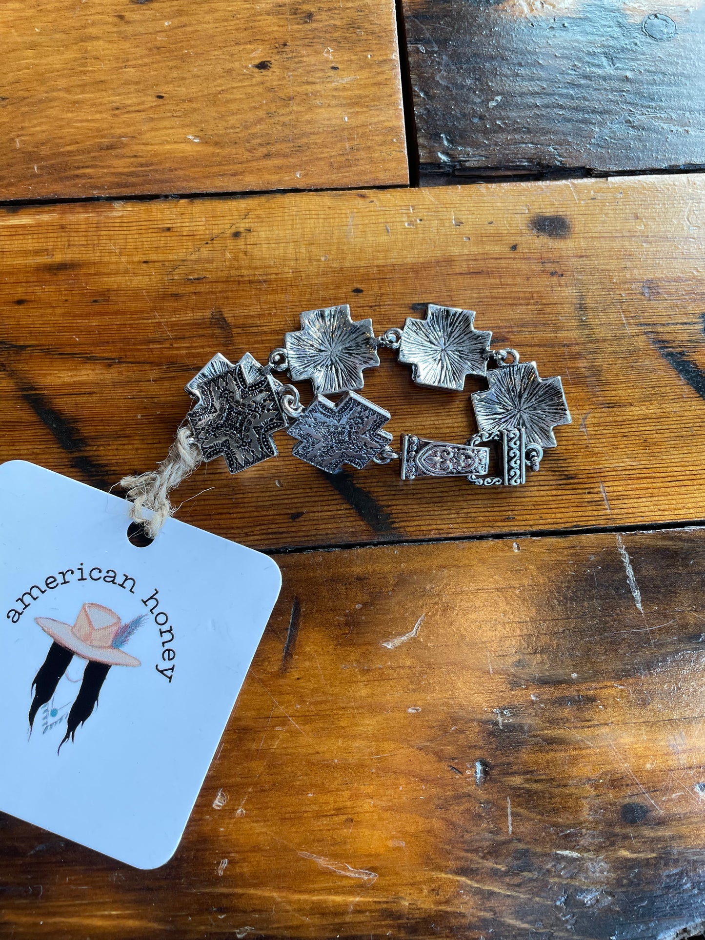 Magnetic Western Cross Bracelet