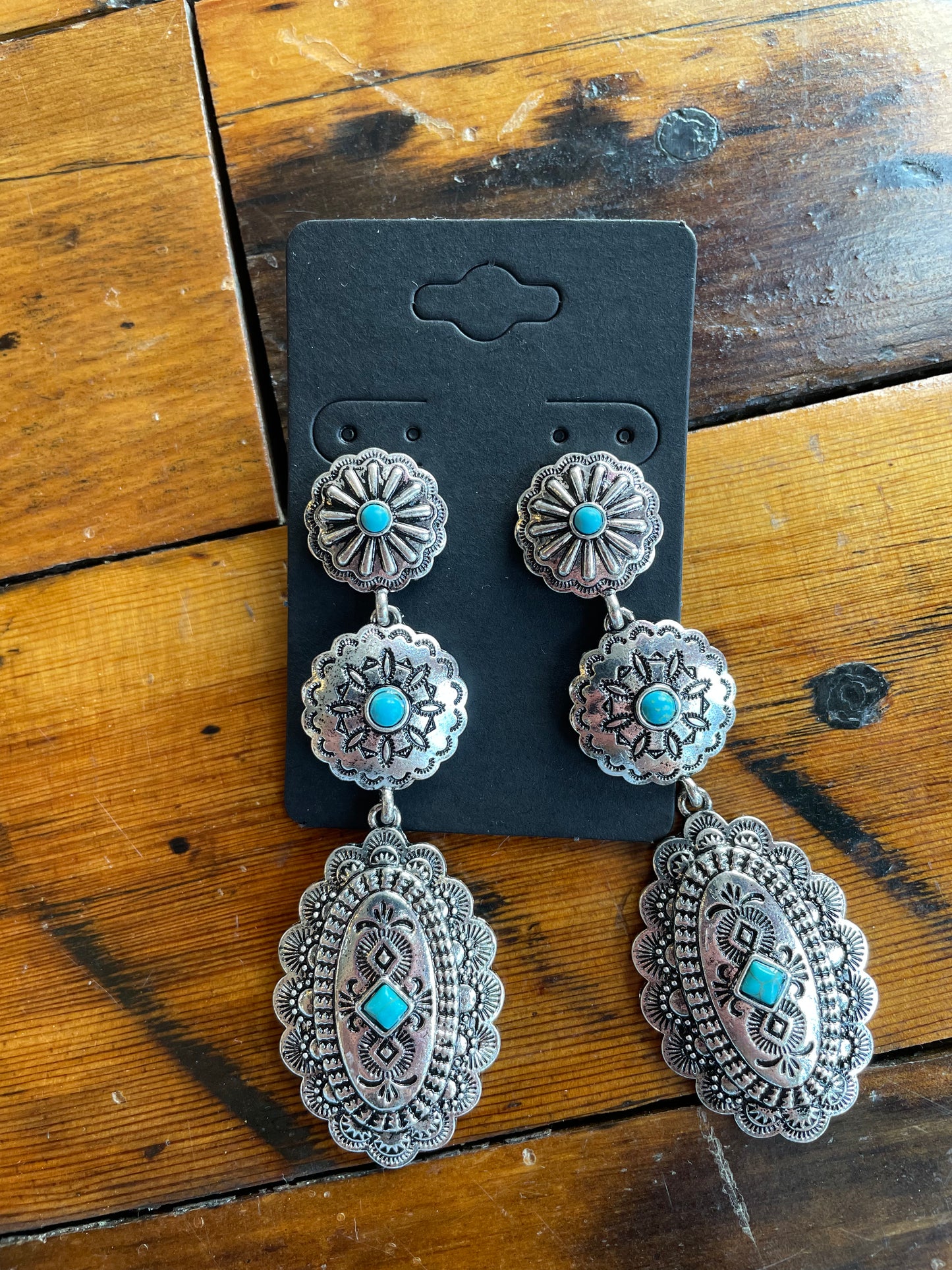 Silver Western Earrings