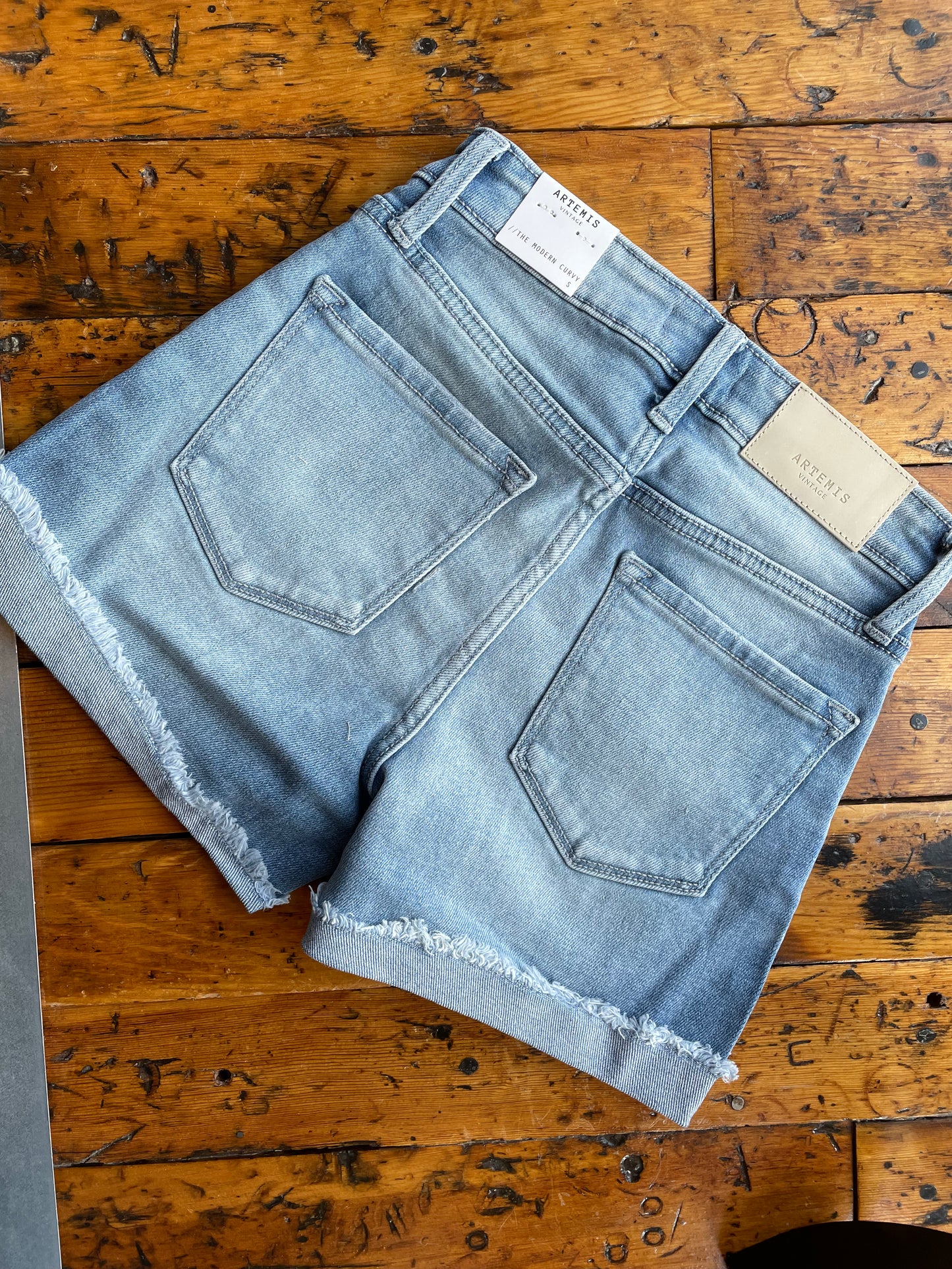 High Rise Single Cuff Shorts