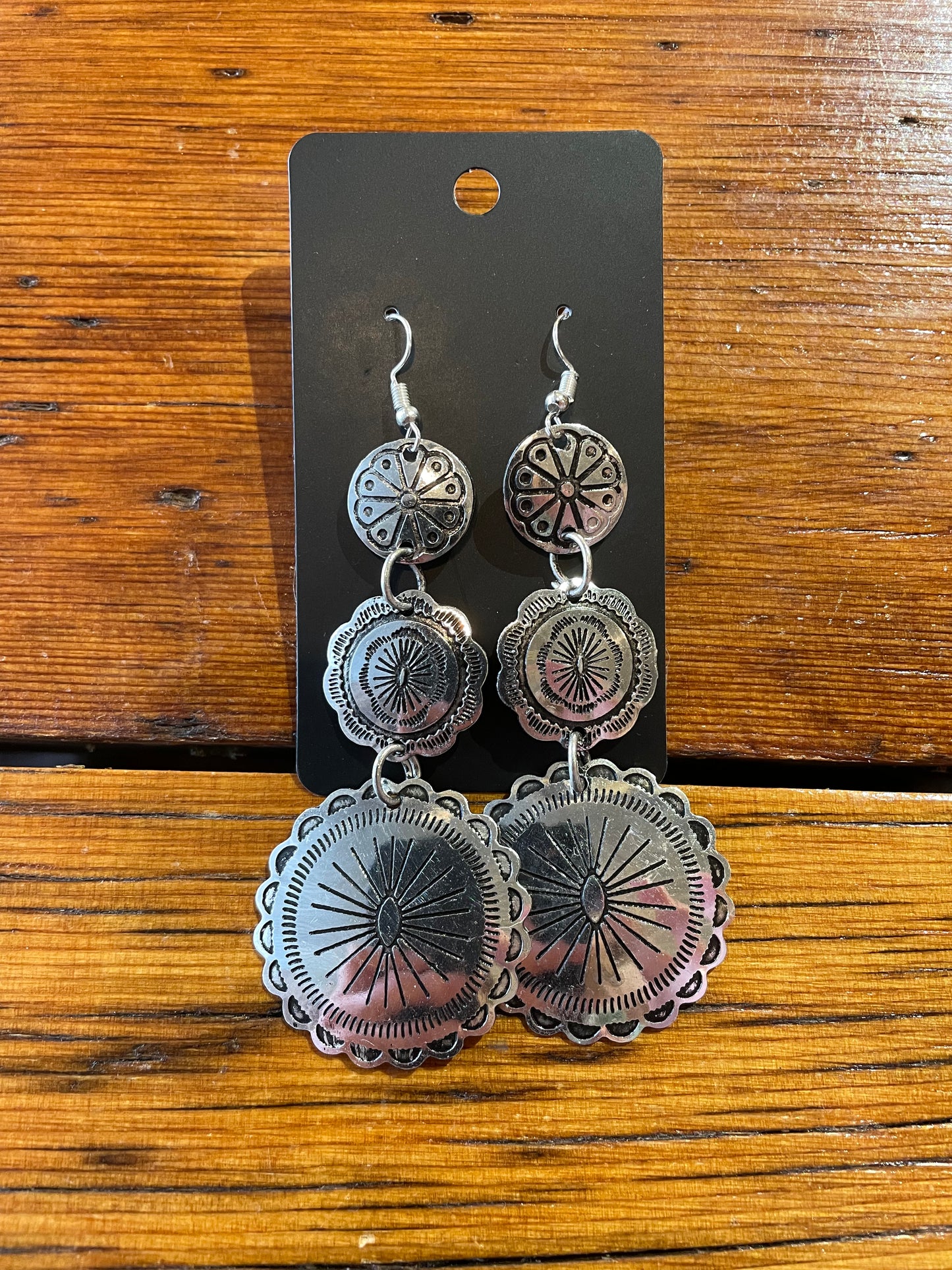 Silver Aztec Dangles