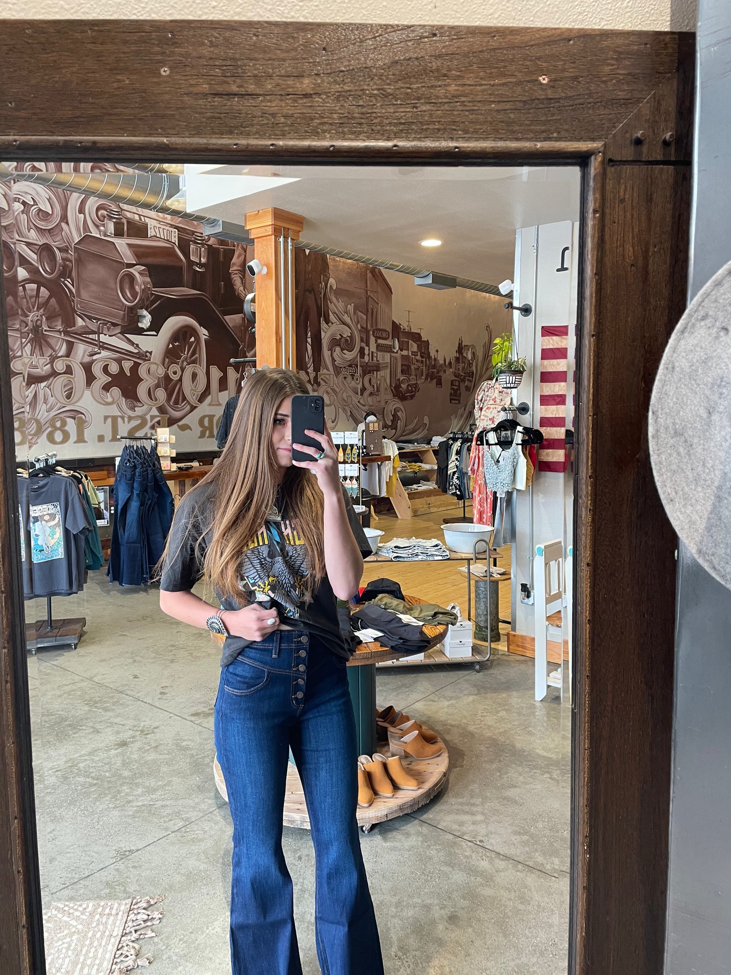 Denim Botton Fly Flares