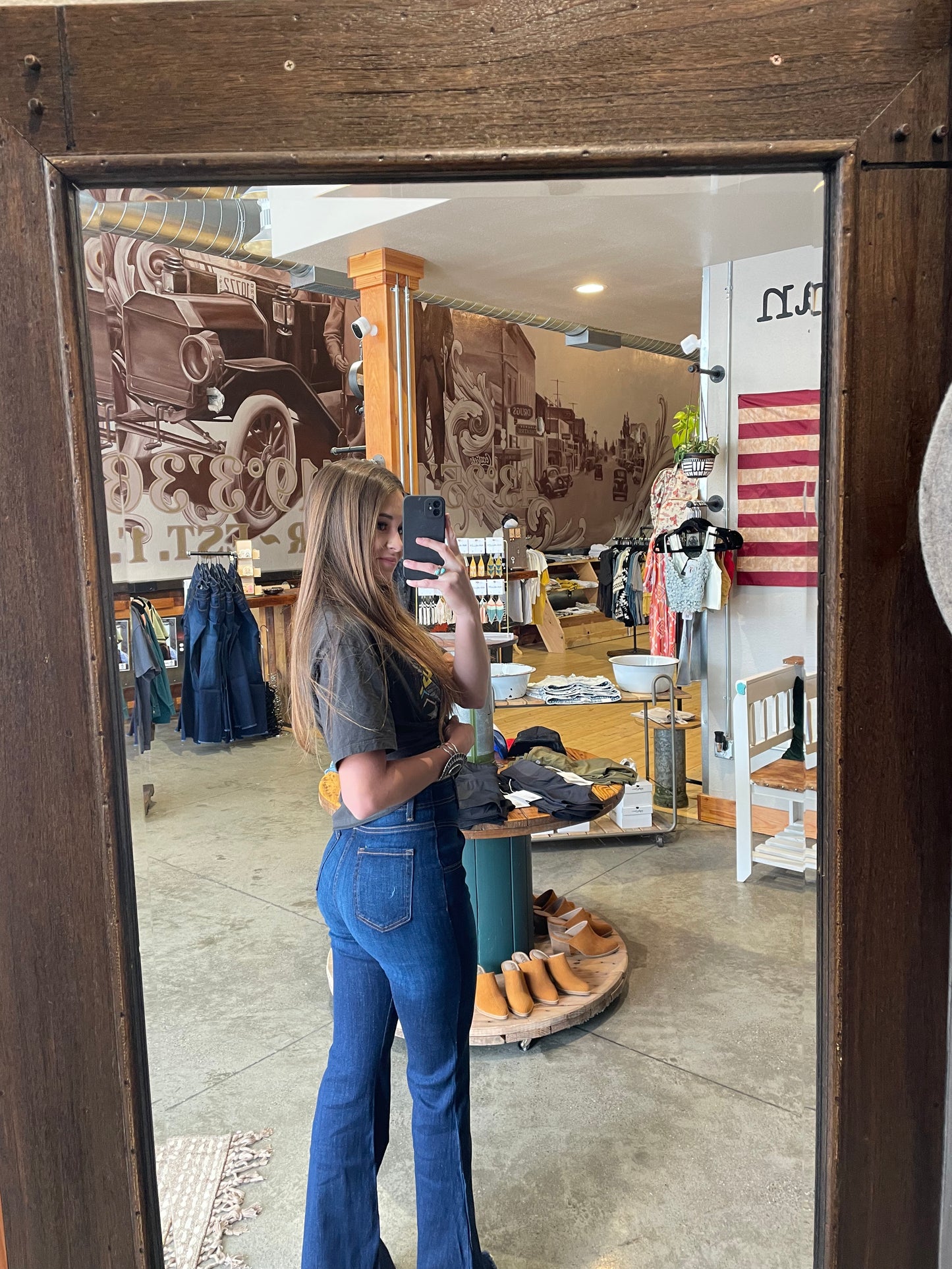 Denim Botton Fly Flares