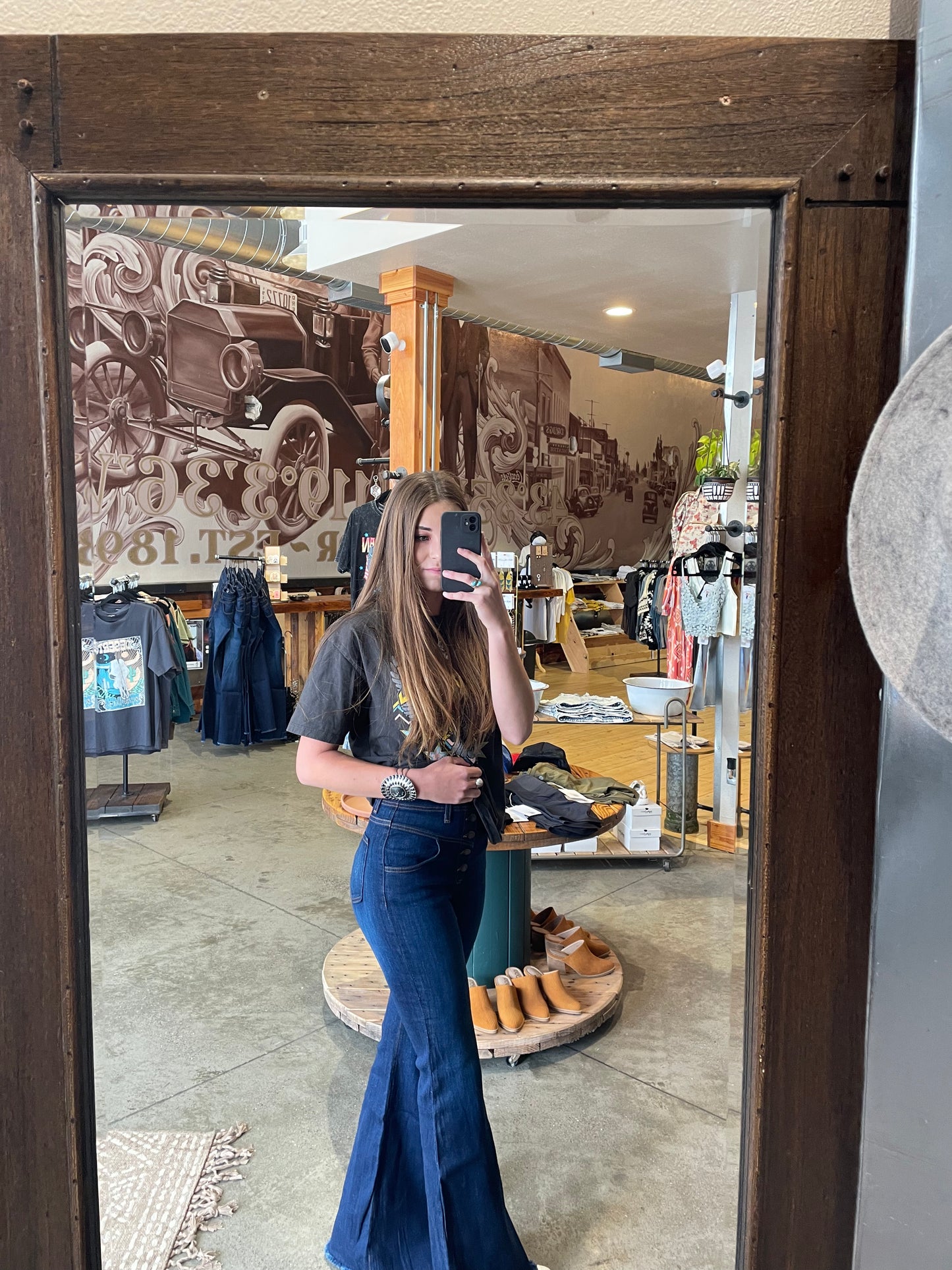 Denim Botton Fly Flares