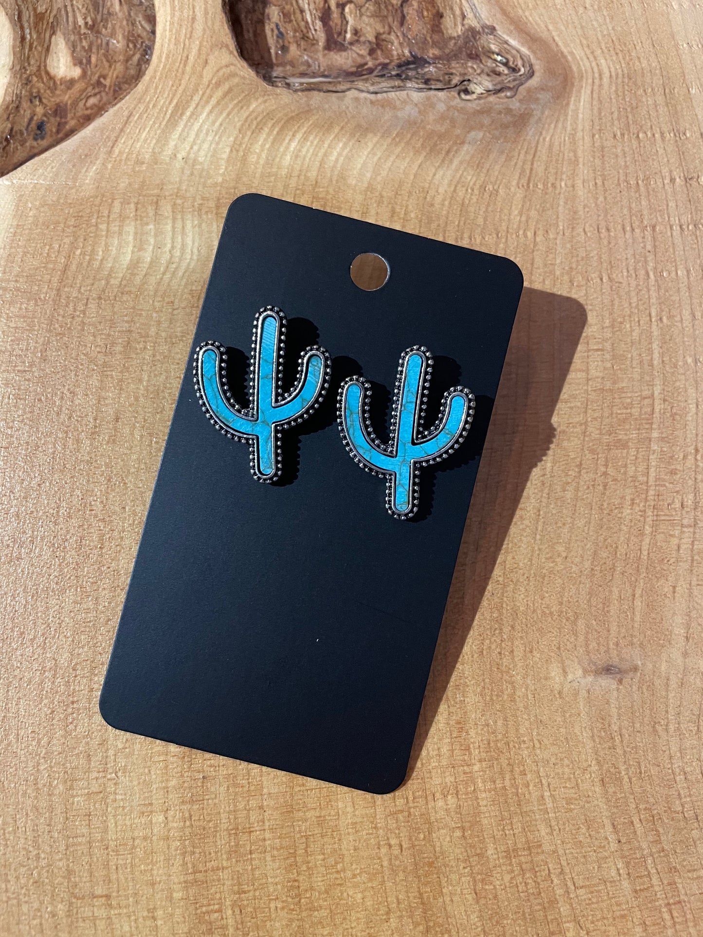 Cactus Stone Stud Earring