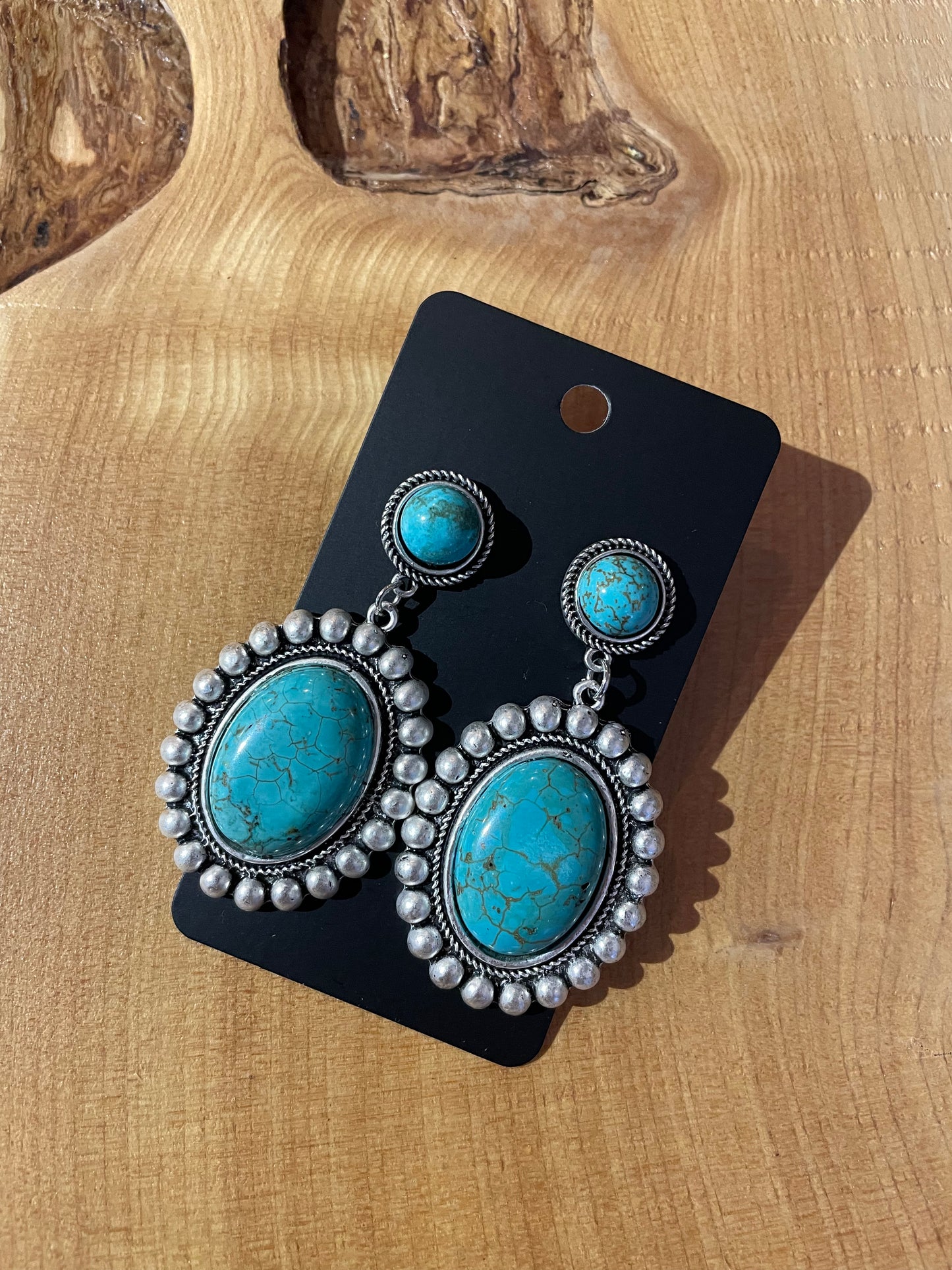 Natural Stone Post Earrings