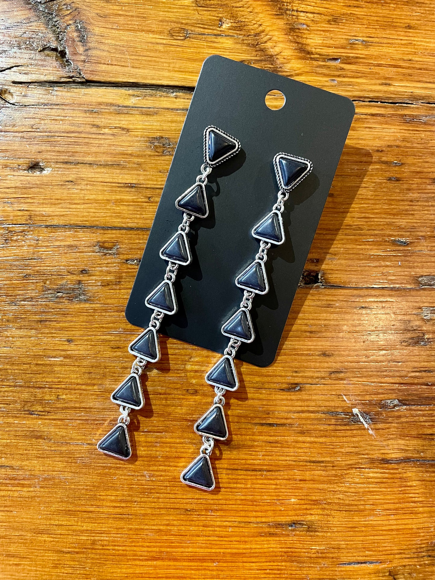Triangle Stone Dangles