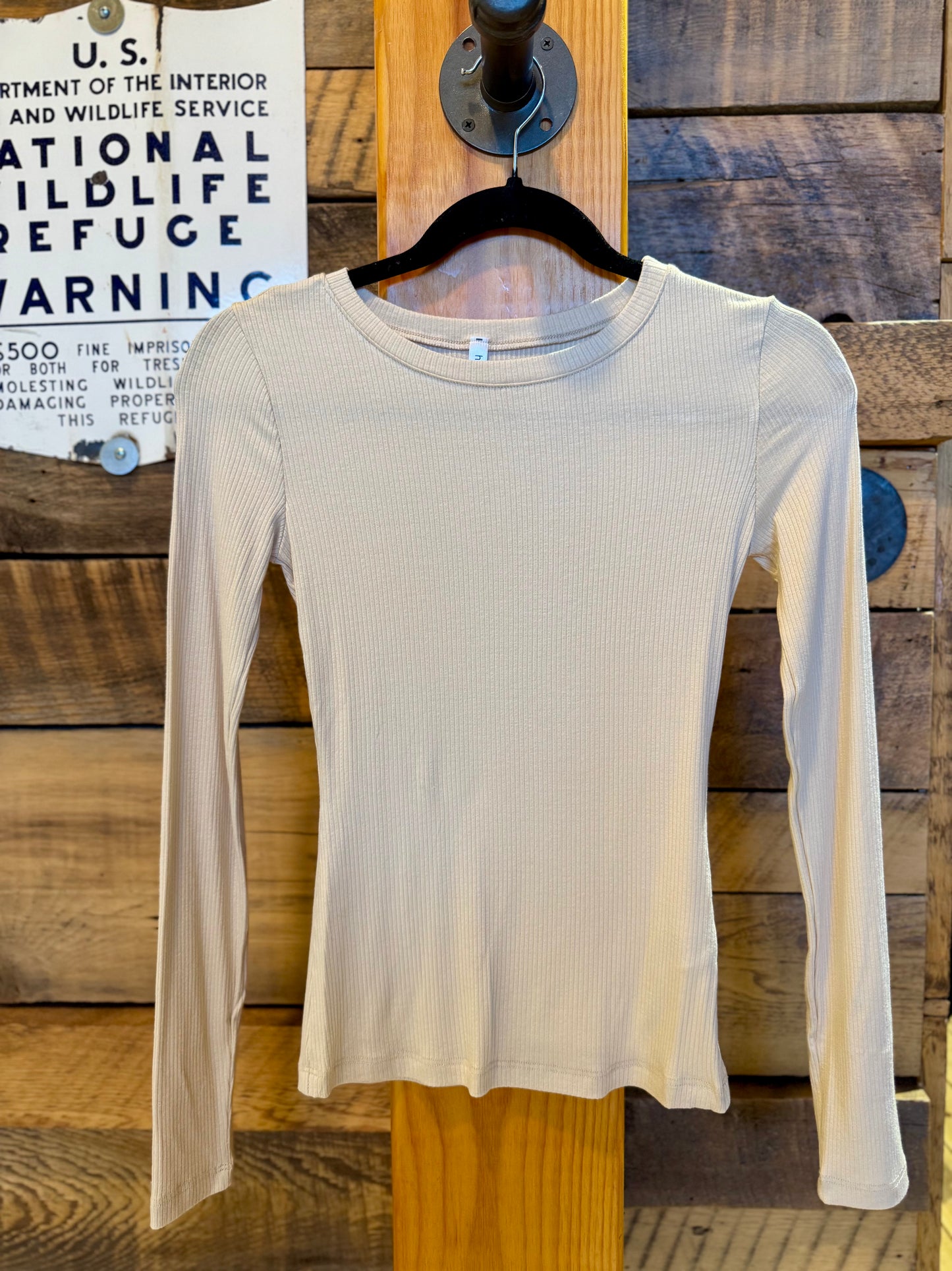 Long Sleeve Knit Basic Top