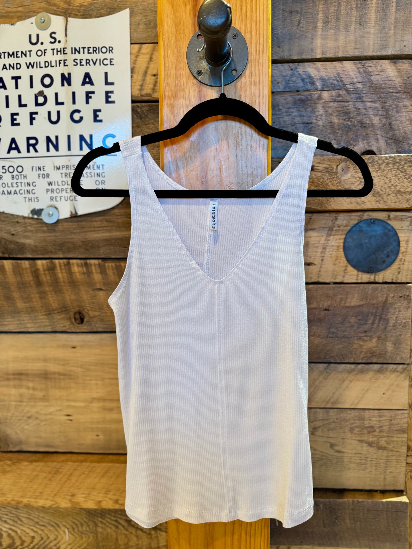 Basic White Knit Tank