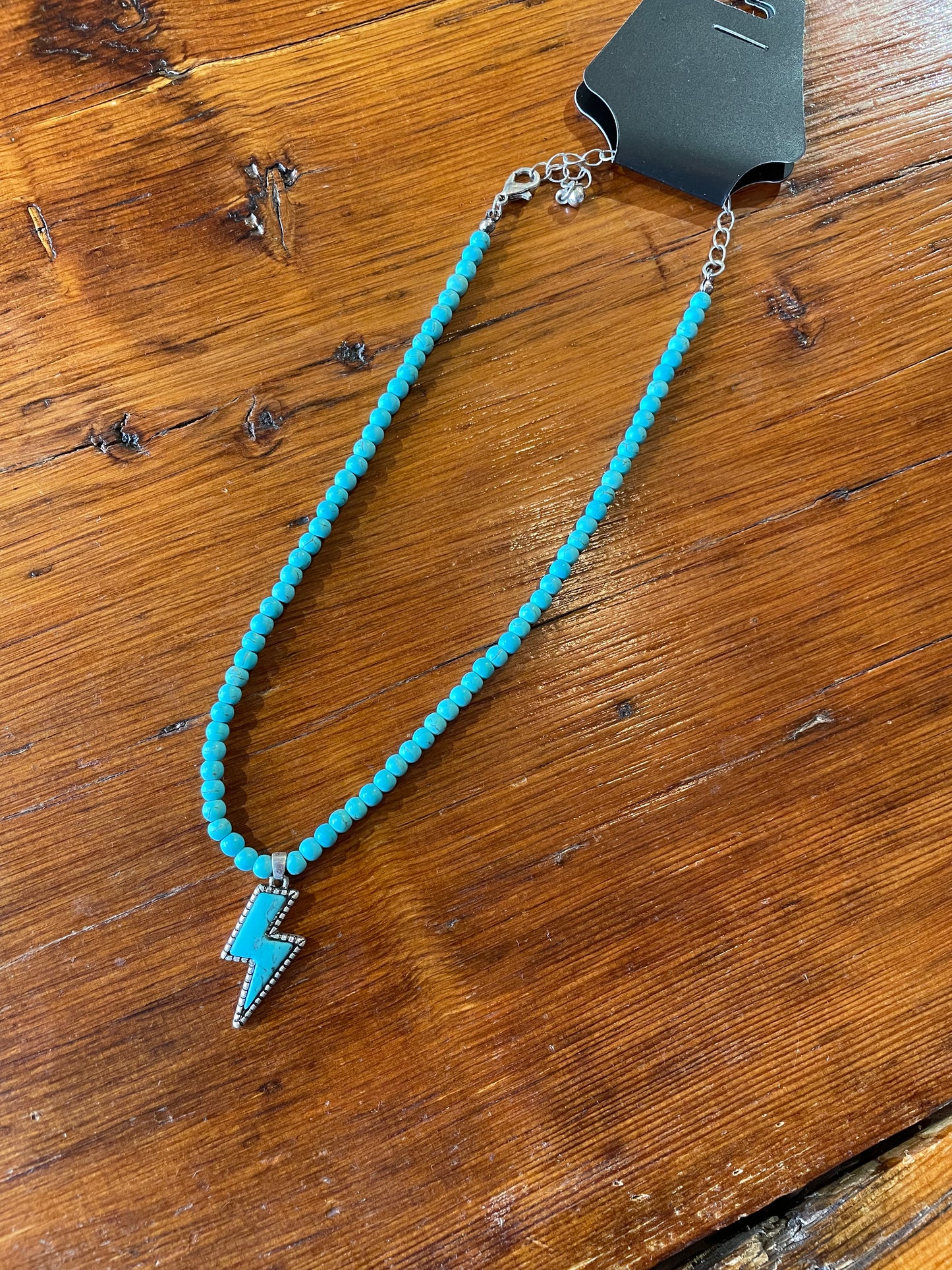 Lightning Bolt Turquoise Choker