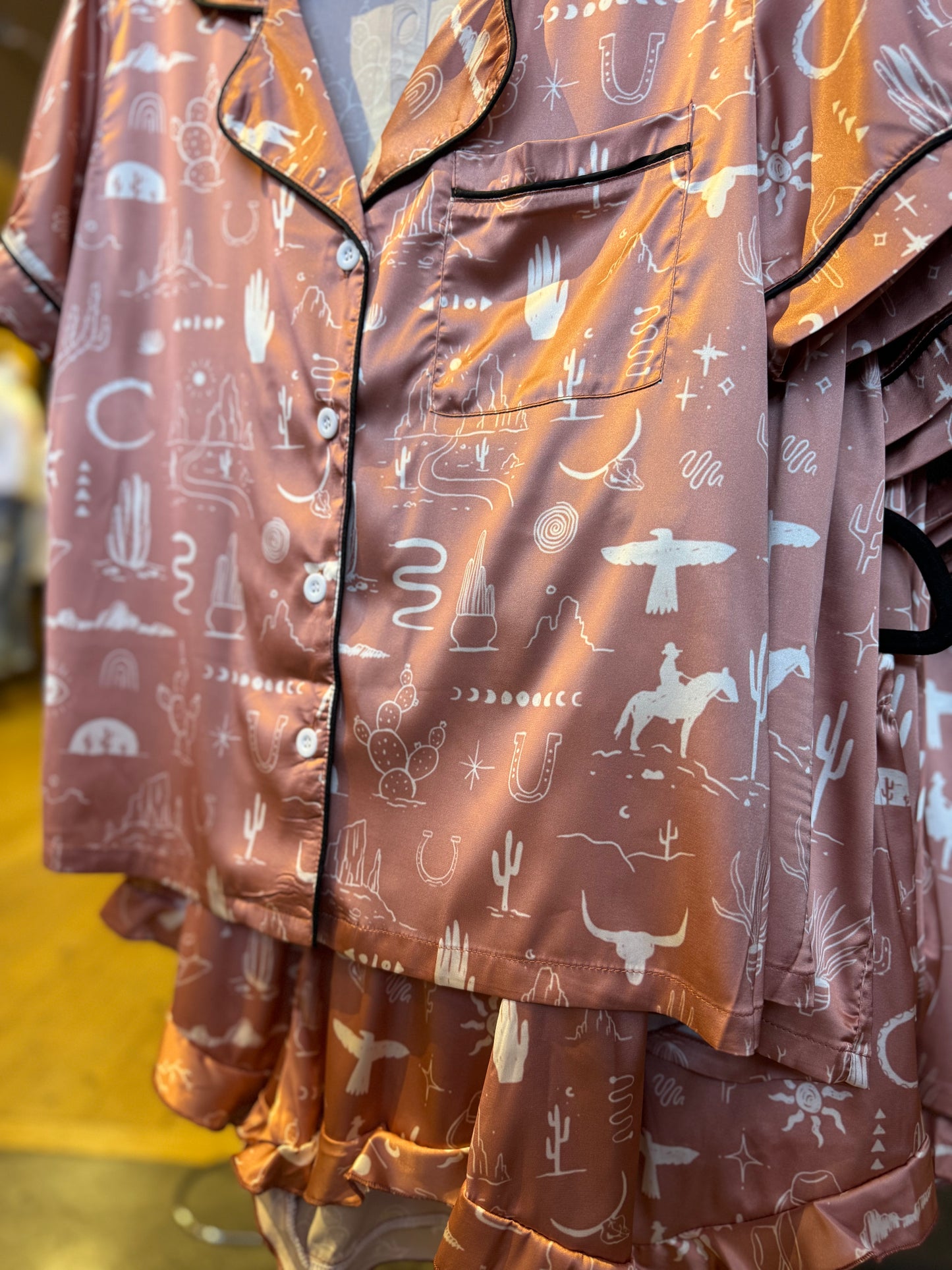 Western Willow Silky Pajama Set