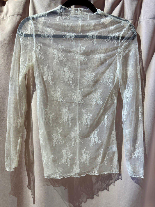 White Floral Lace Top