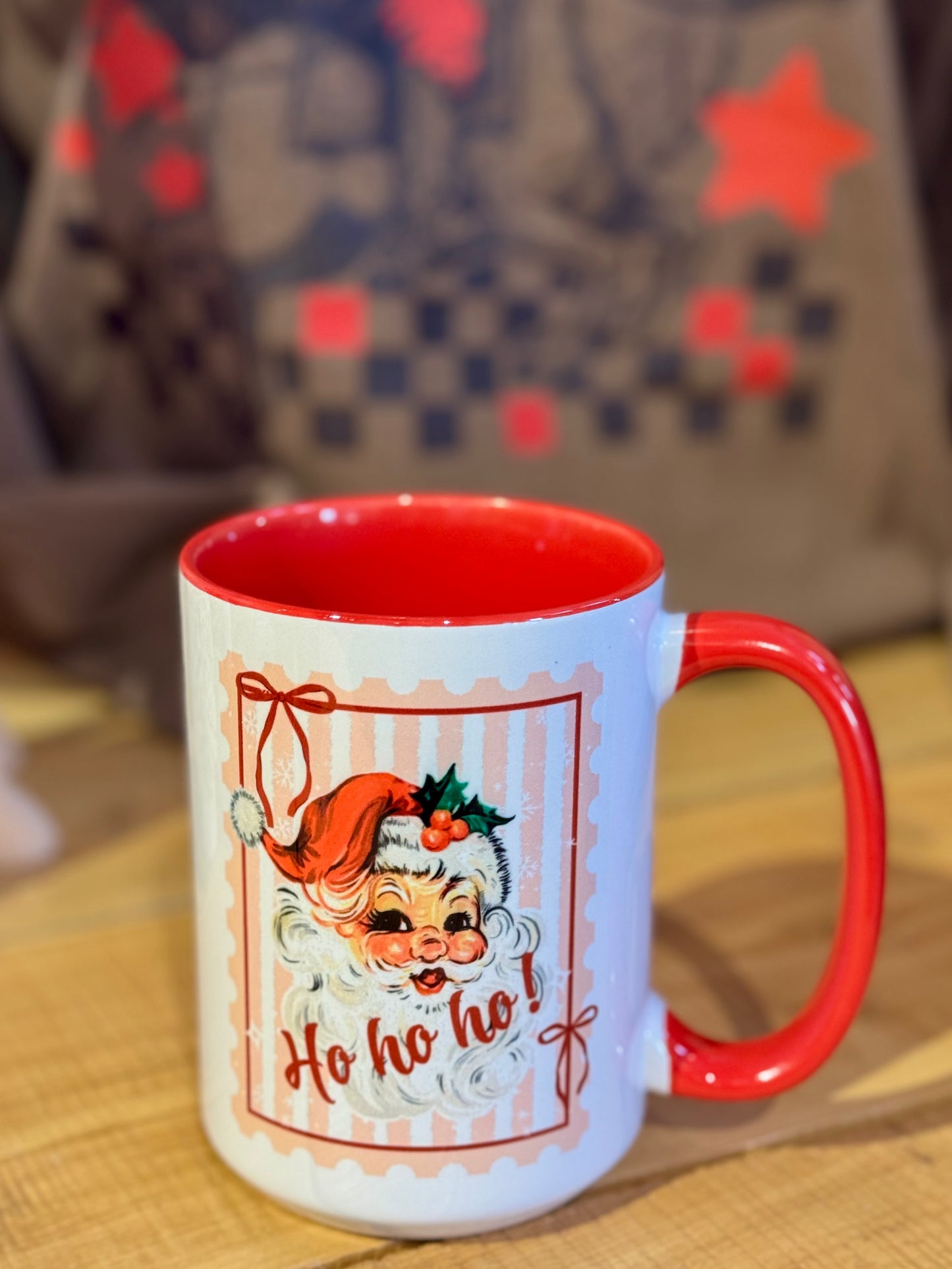 Santa Stamp Girly Mug