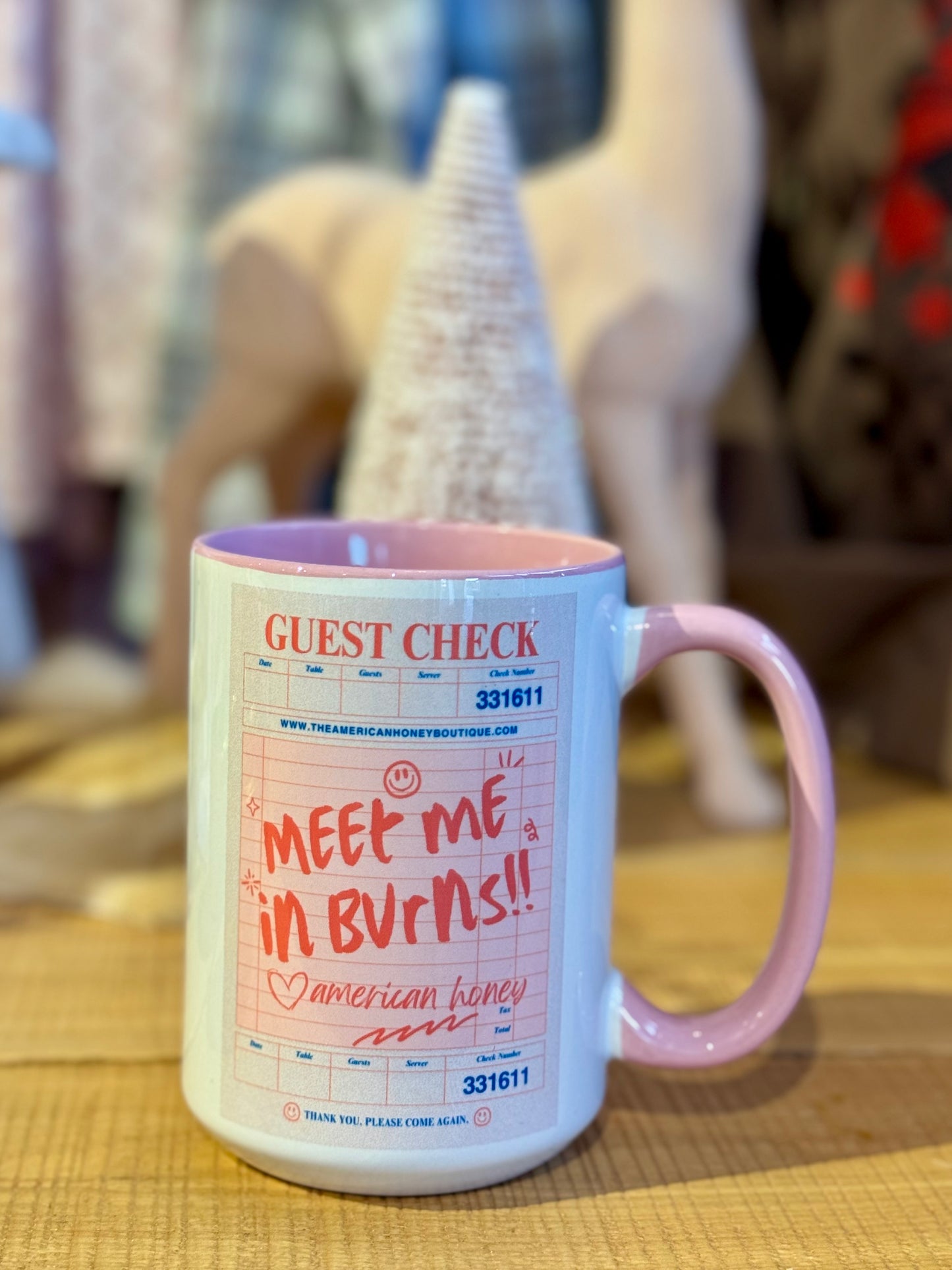 Meet Me In Burns Pink Mug