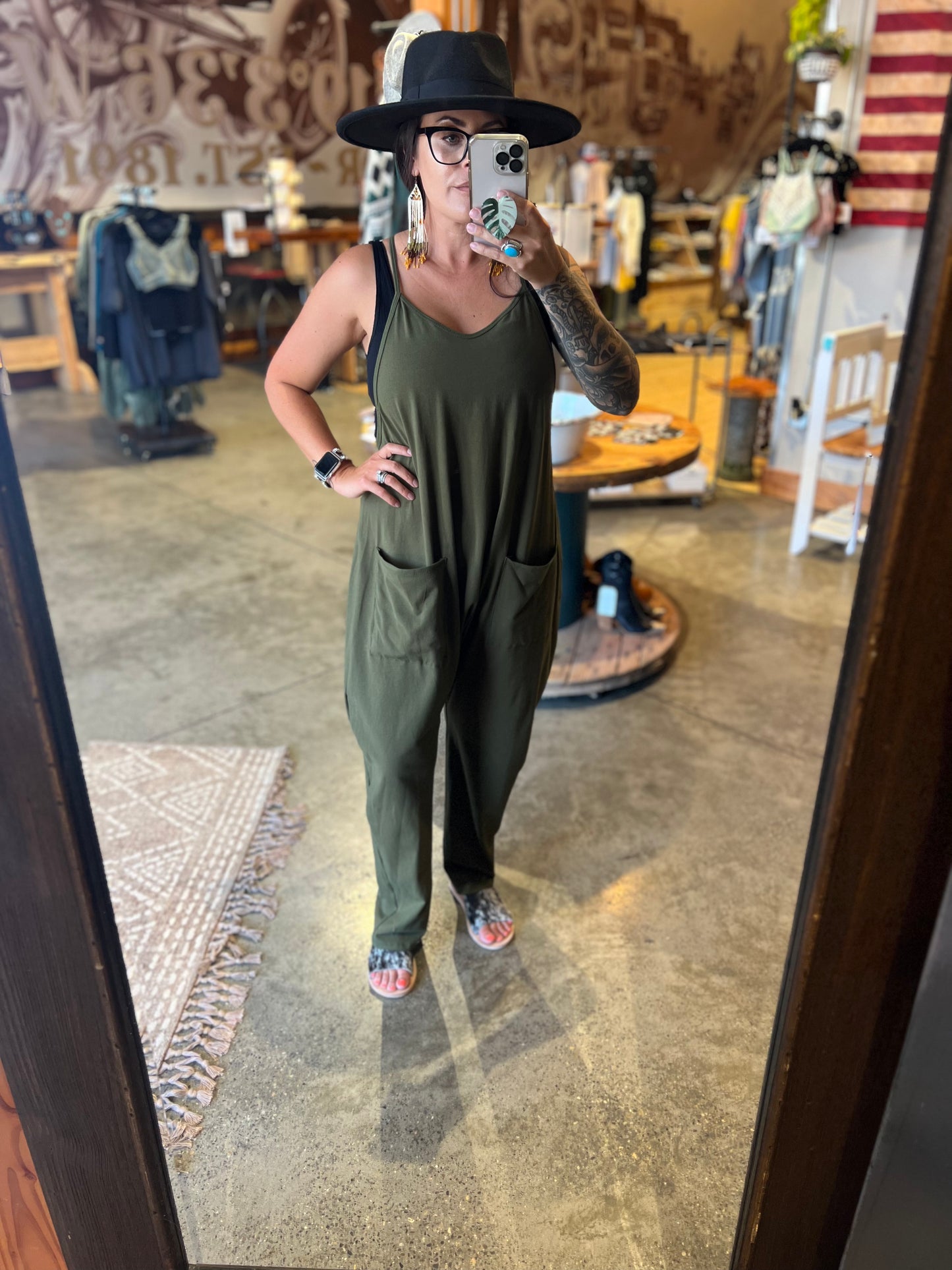 Olive Solid Jumpsuit