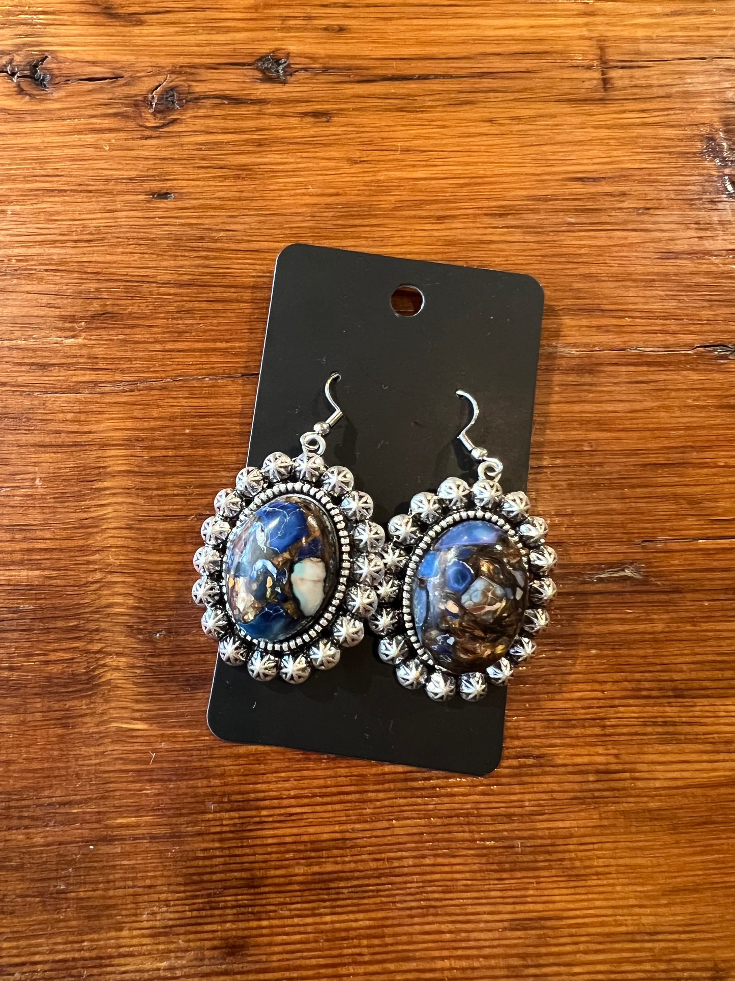 Large Stone Blue Dangles