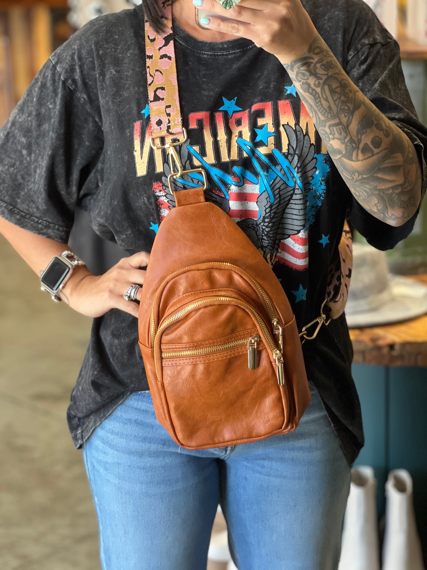 The Camel Zoey Sling Bag