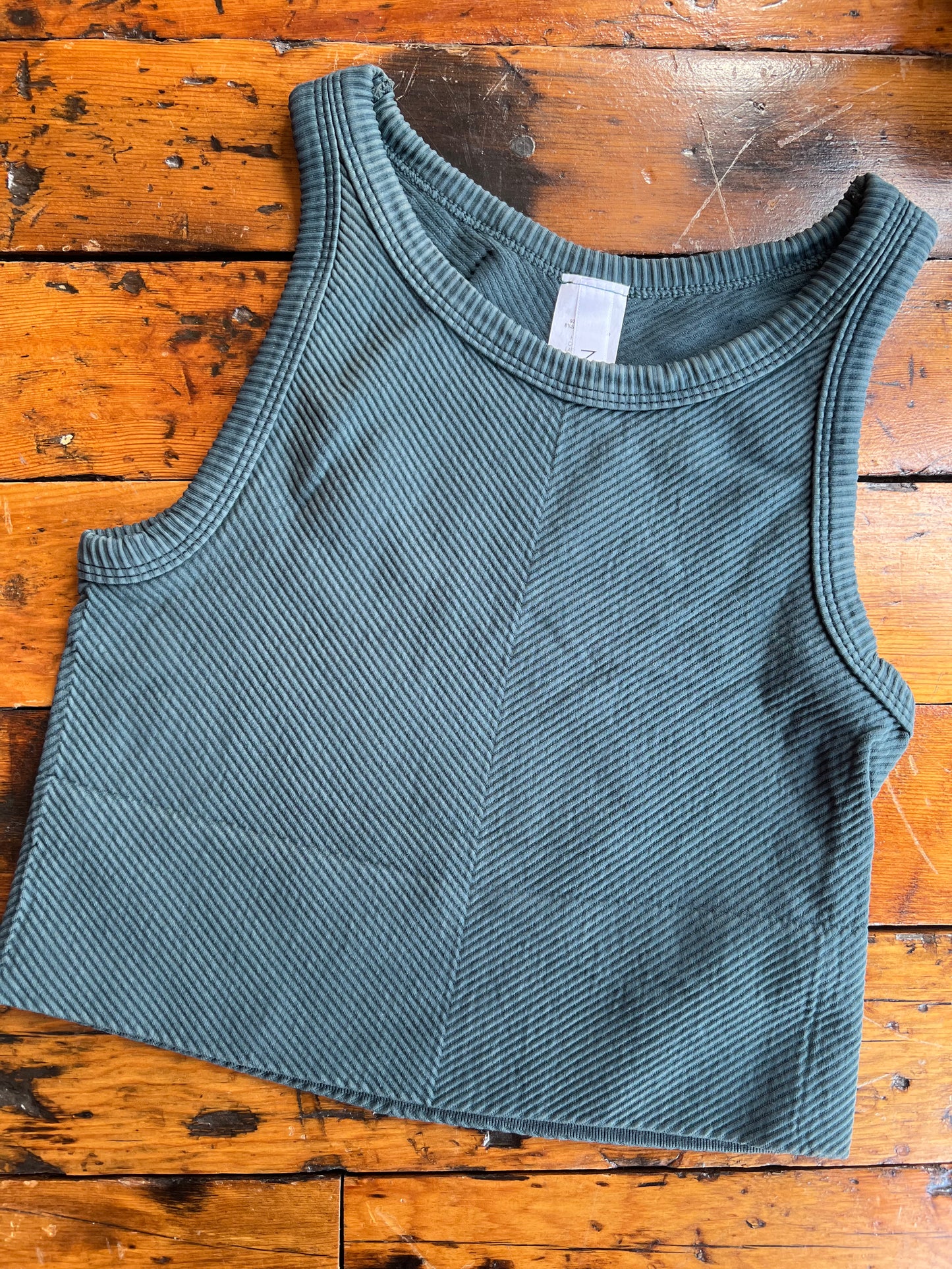 Vintage Chevron High Neck Crop