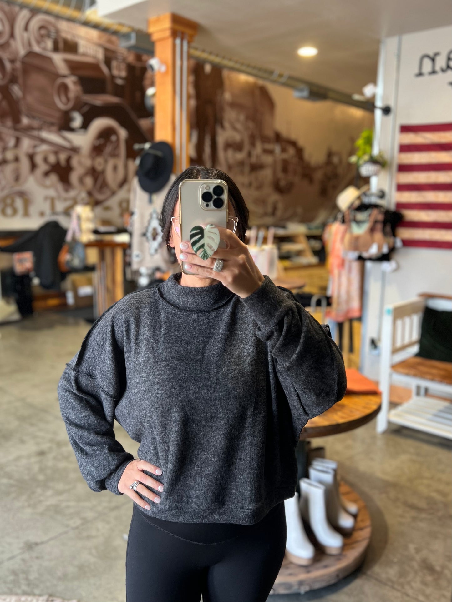 BRUSHED MELANGE HACCI SWEATER