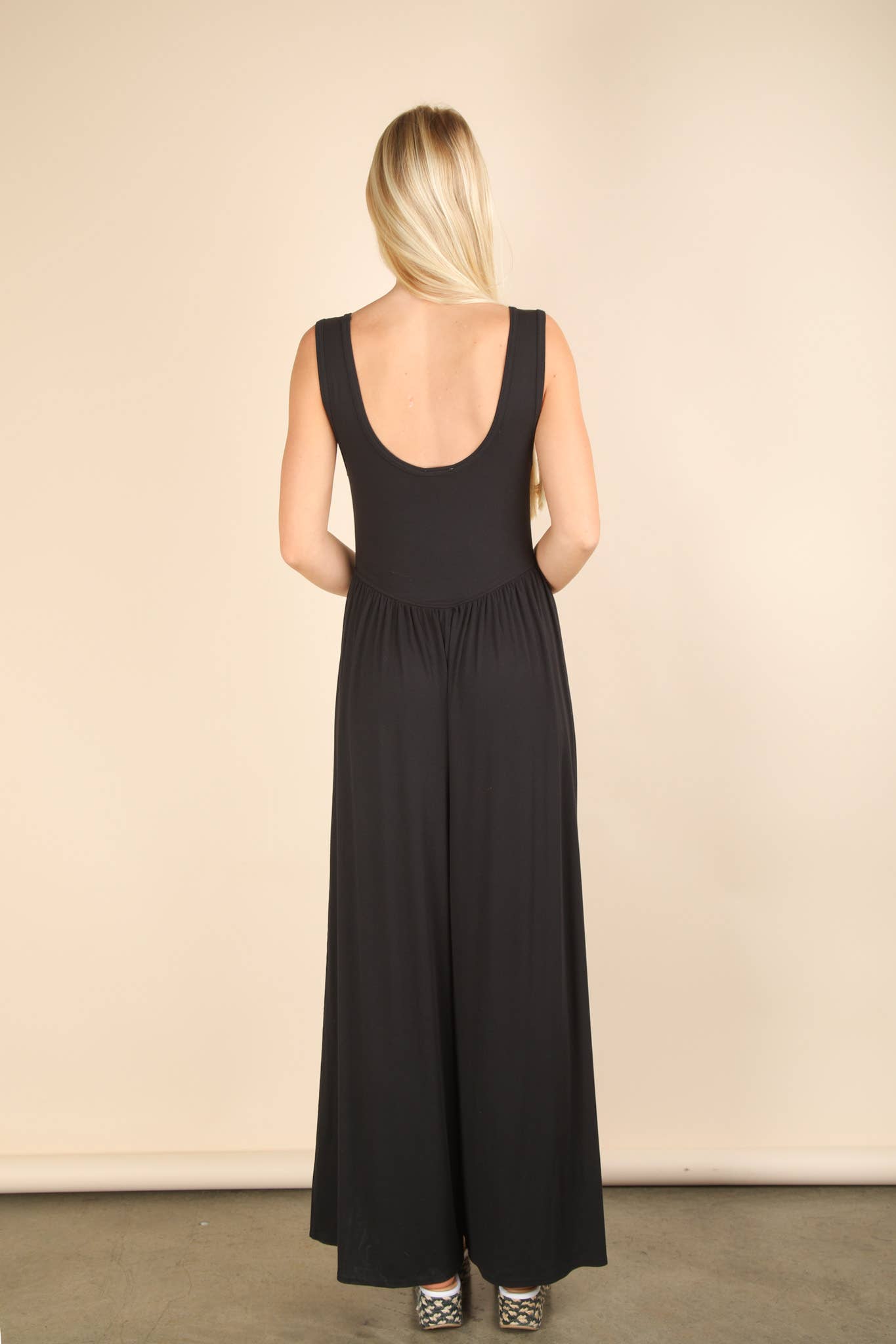 Casual Ribbed Knit Sleeveless Jumpsuit