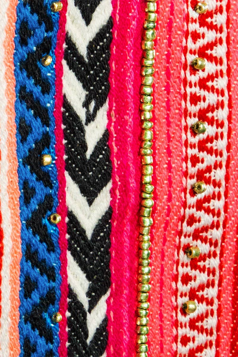 Vivid Ethnic Pattern Clutch