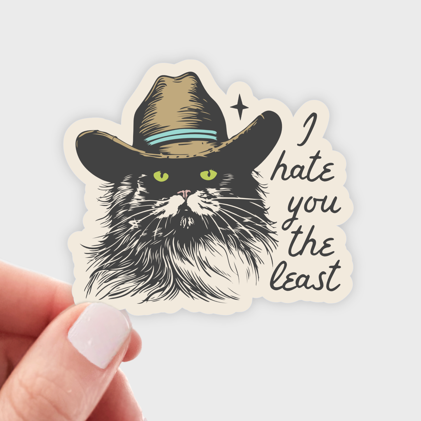 I Hate You the Least Sticker