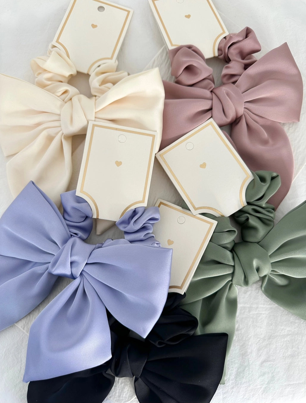 Satin Bow Scrunchies