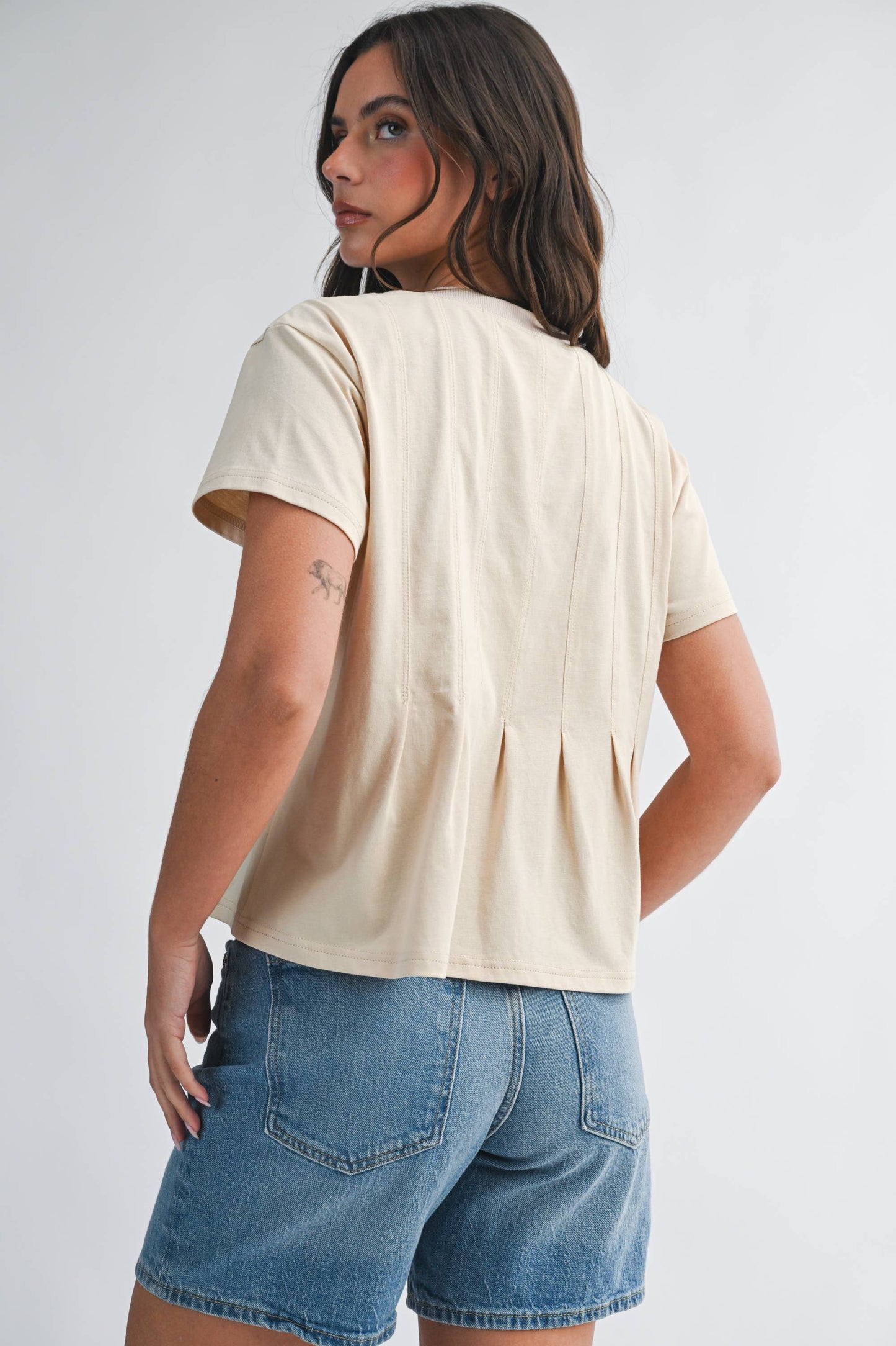 Pleated Swing Tee