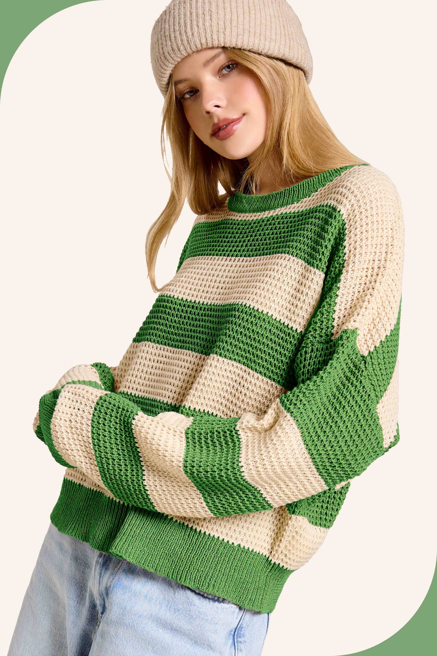 Striped Round Neck Sweater