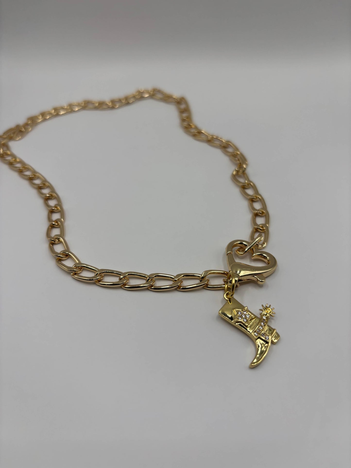 Huxley Boot Heart Toggle Necklace