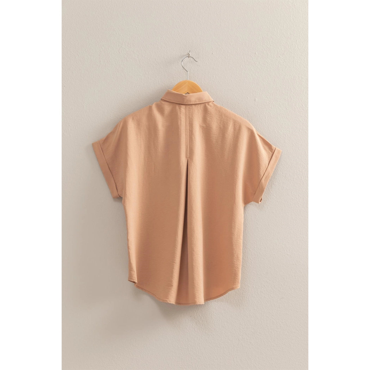 Short Sleeve Button Down Top