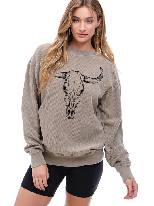 Vintage Longhorn Corduroy Sweatshirt