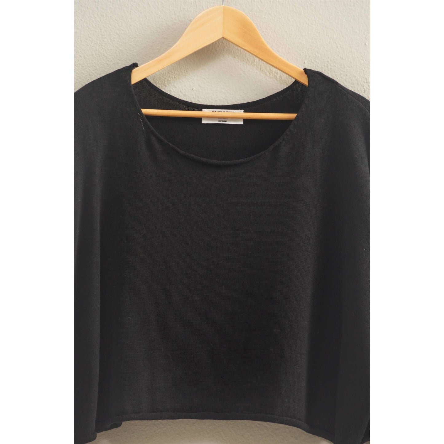 Wide Neck Drop Shoulder Sweater