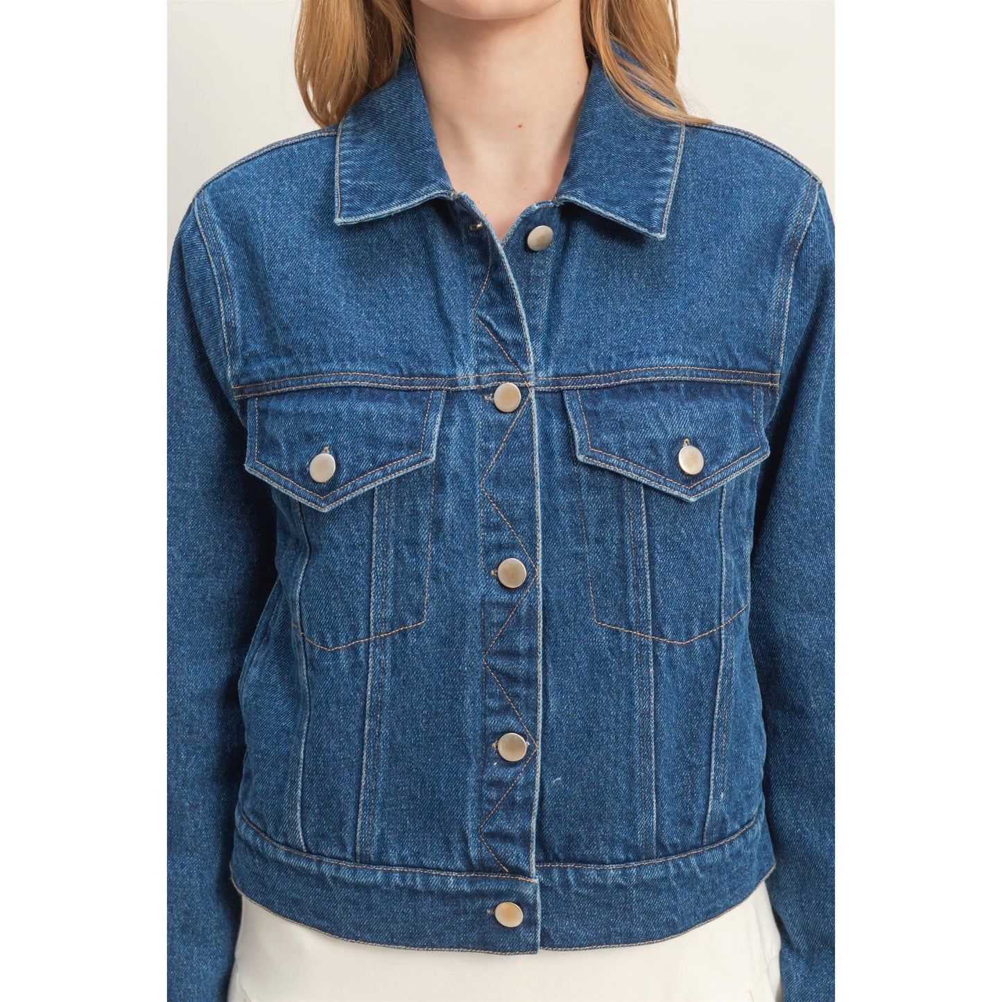 Denim Button-Up Jacket