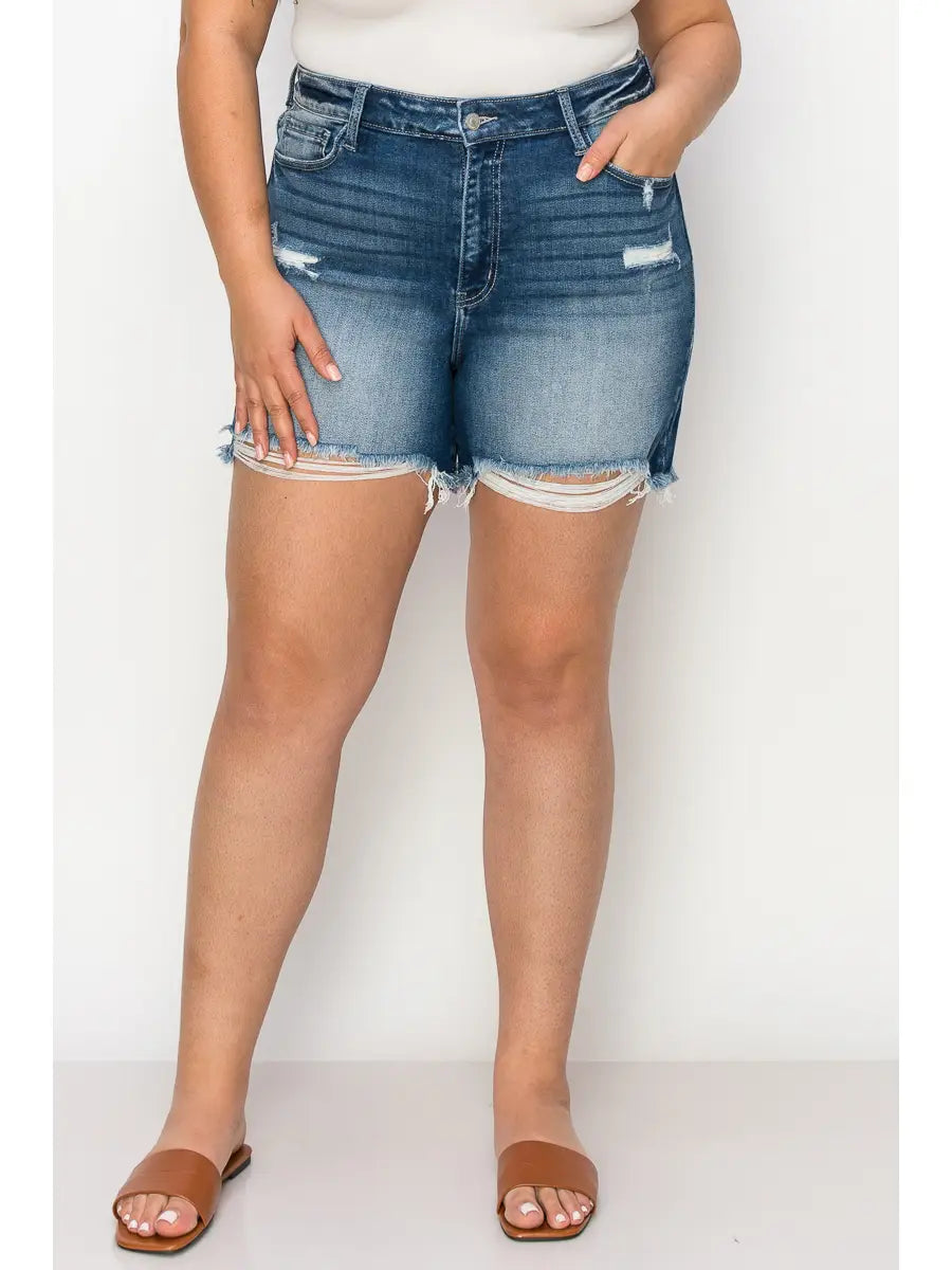 High Rise Stretch Shorts