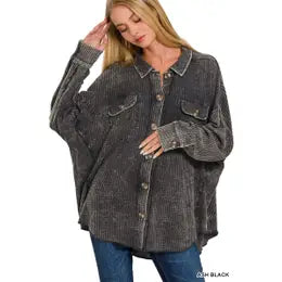 Oversize Waffle Knit Top