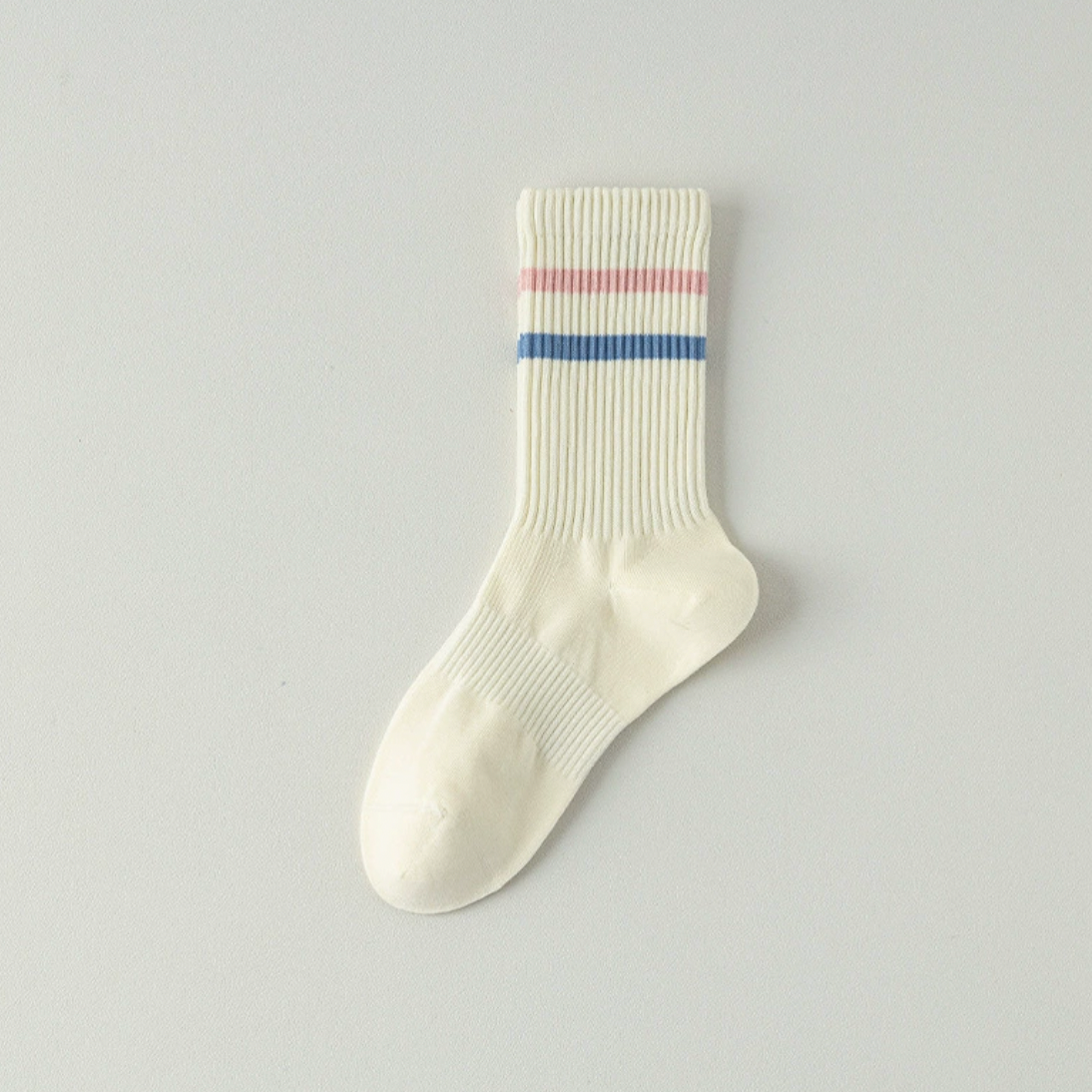 Retro Striped Ribbeed Socks - JONA