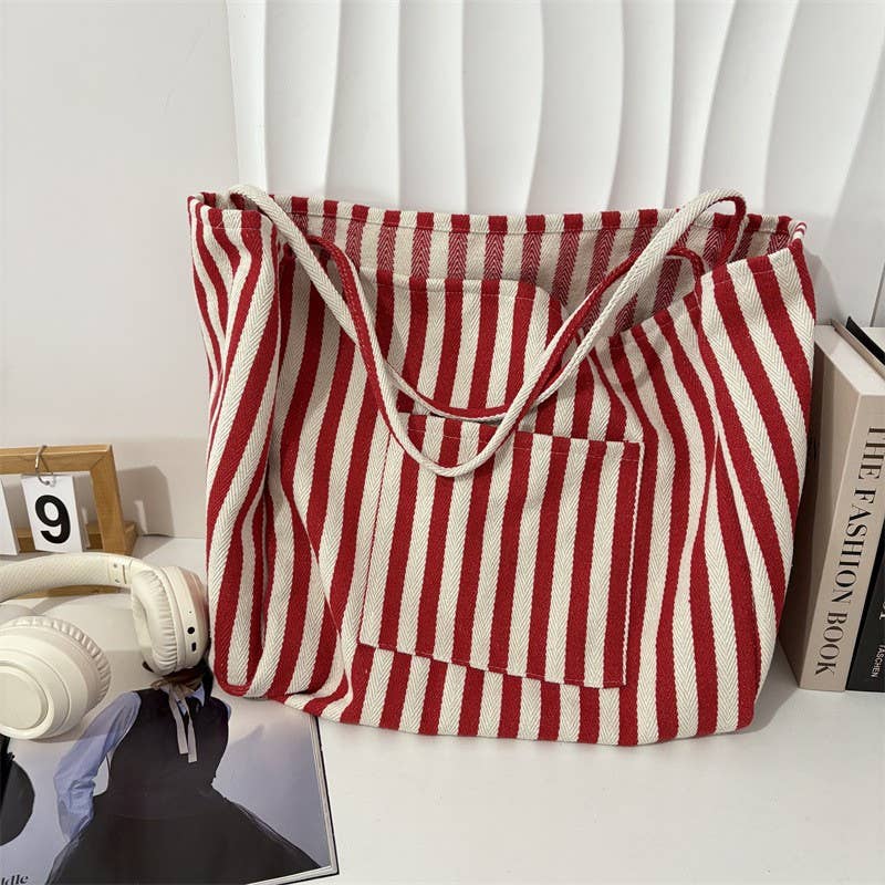 Organic Striped Tote Bag