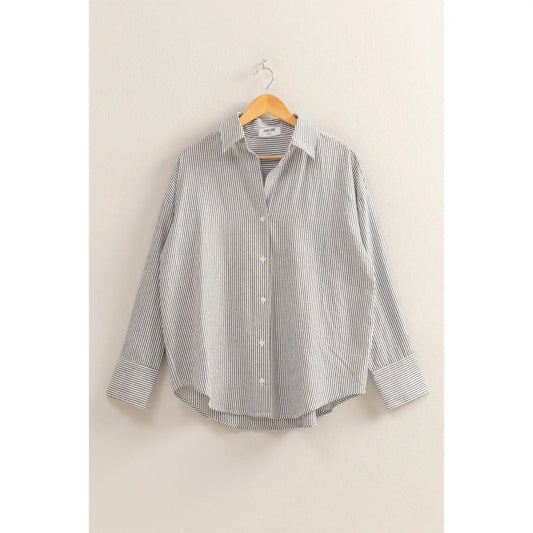 Striped Button-Down Shirt