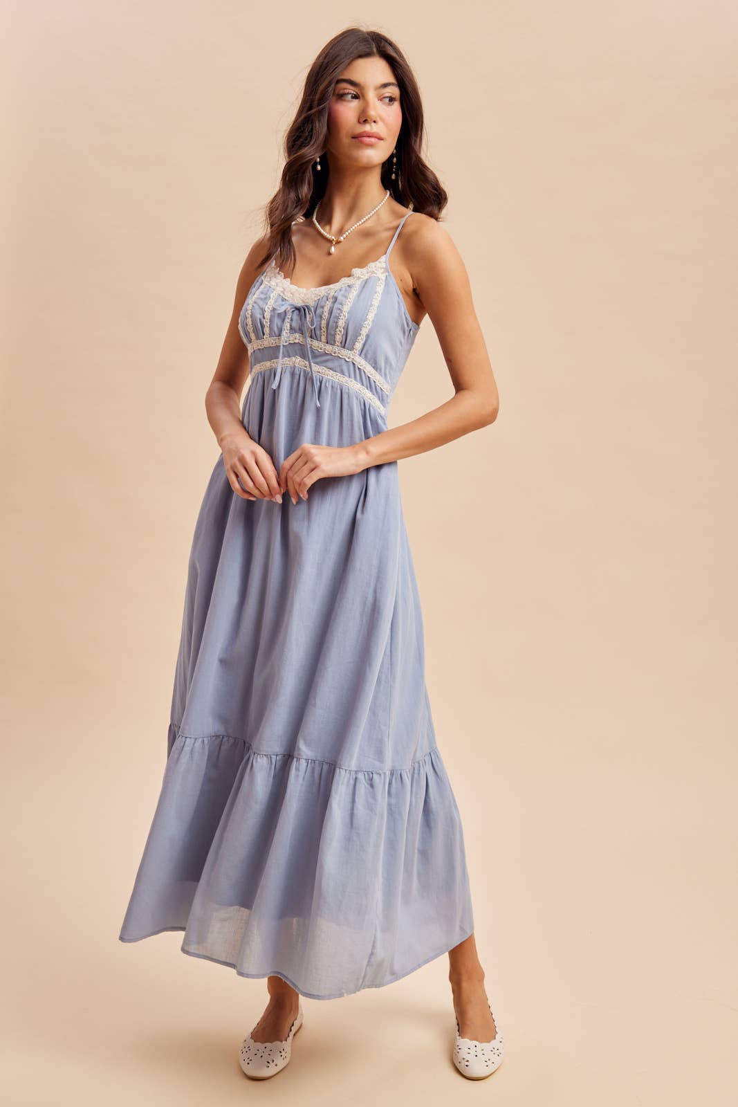 Lace Detail Maxi Dress