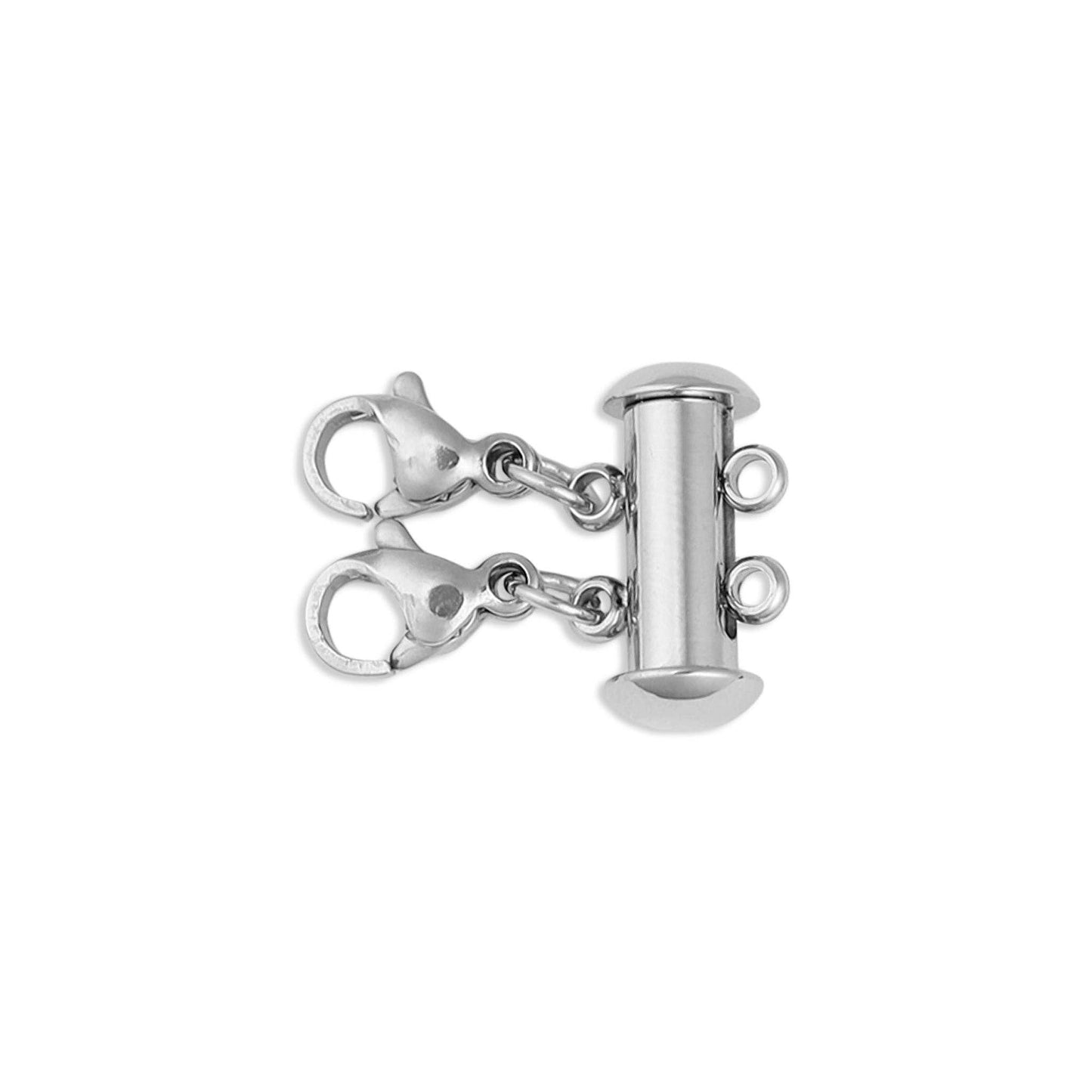 18K Gold PVD Stainless Steel 2 Row Layering Necklace Magnetic Clasp