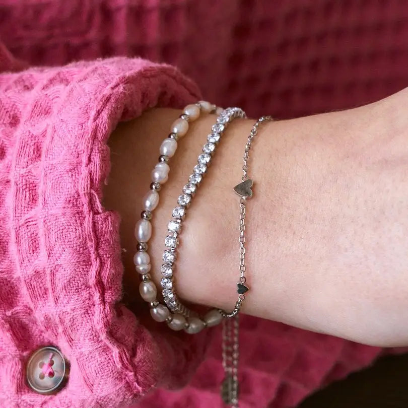 Alice Silver Heart Bracelet